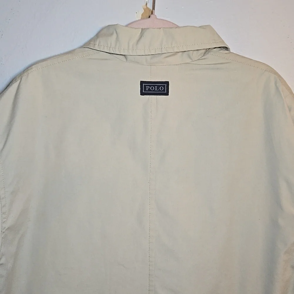 Polo by Ralph Lauren Light Tan Lined Zip Front Vintage 90's Men's Jacket